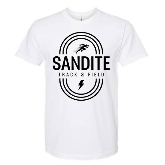White Sandite Track & Field DRI FIT Tee