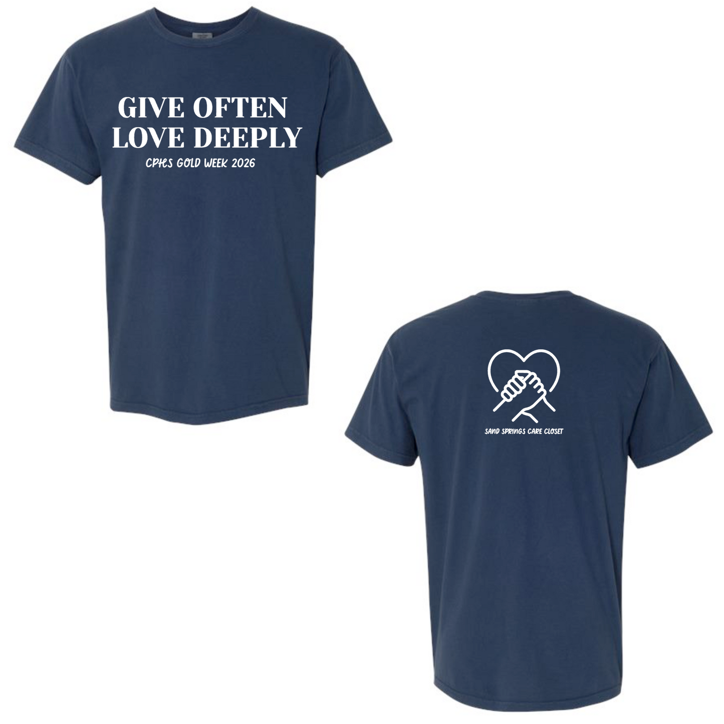 Gold Week Navy Comfort Colors Tee