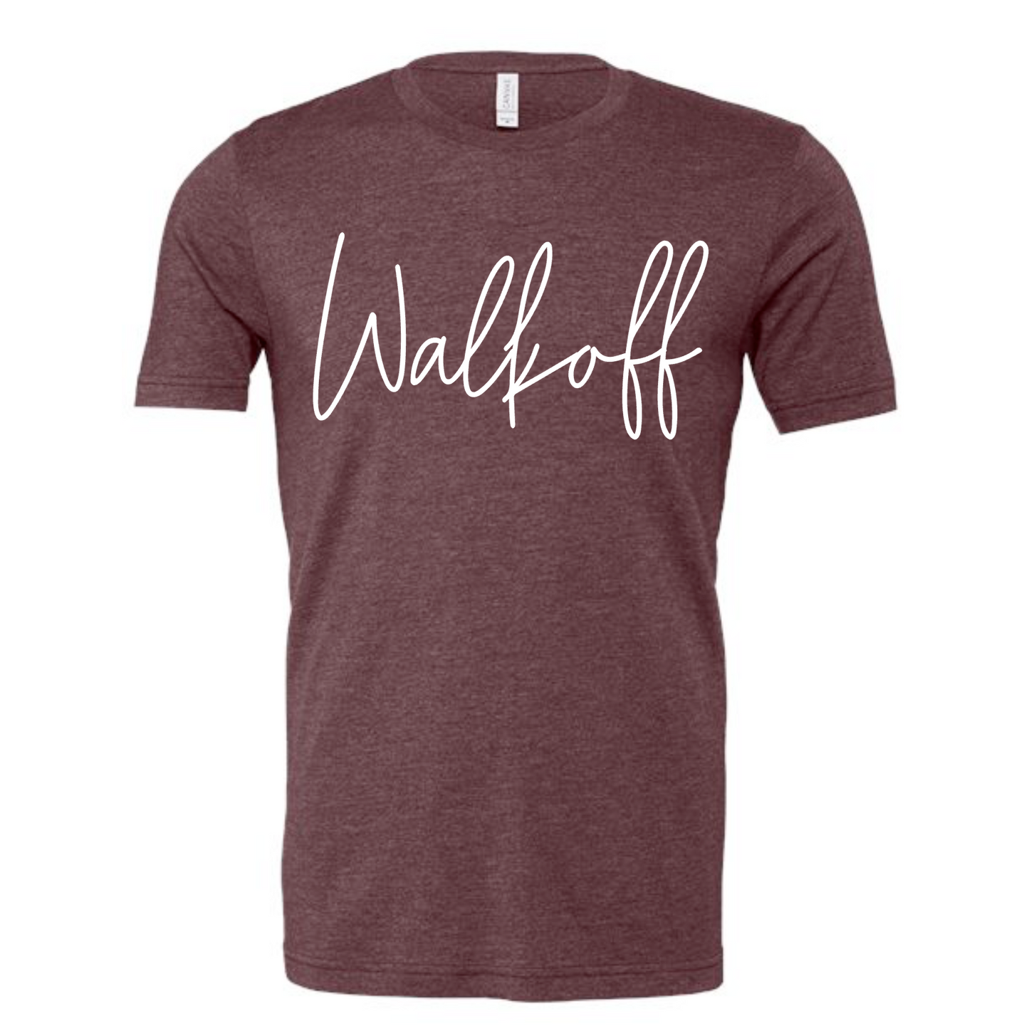 Walkoff Heather Maroon Script Tee