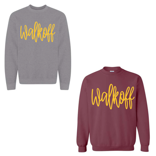 Walkoff cursive puff lettering