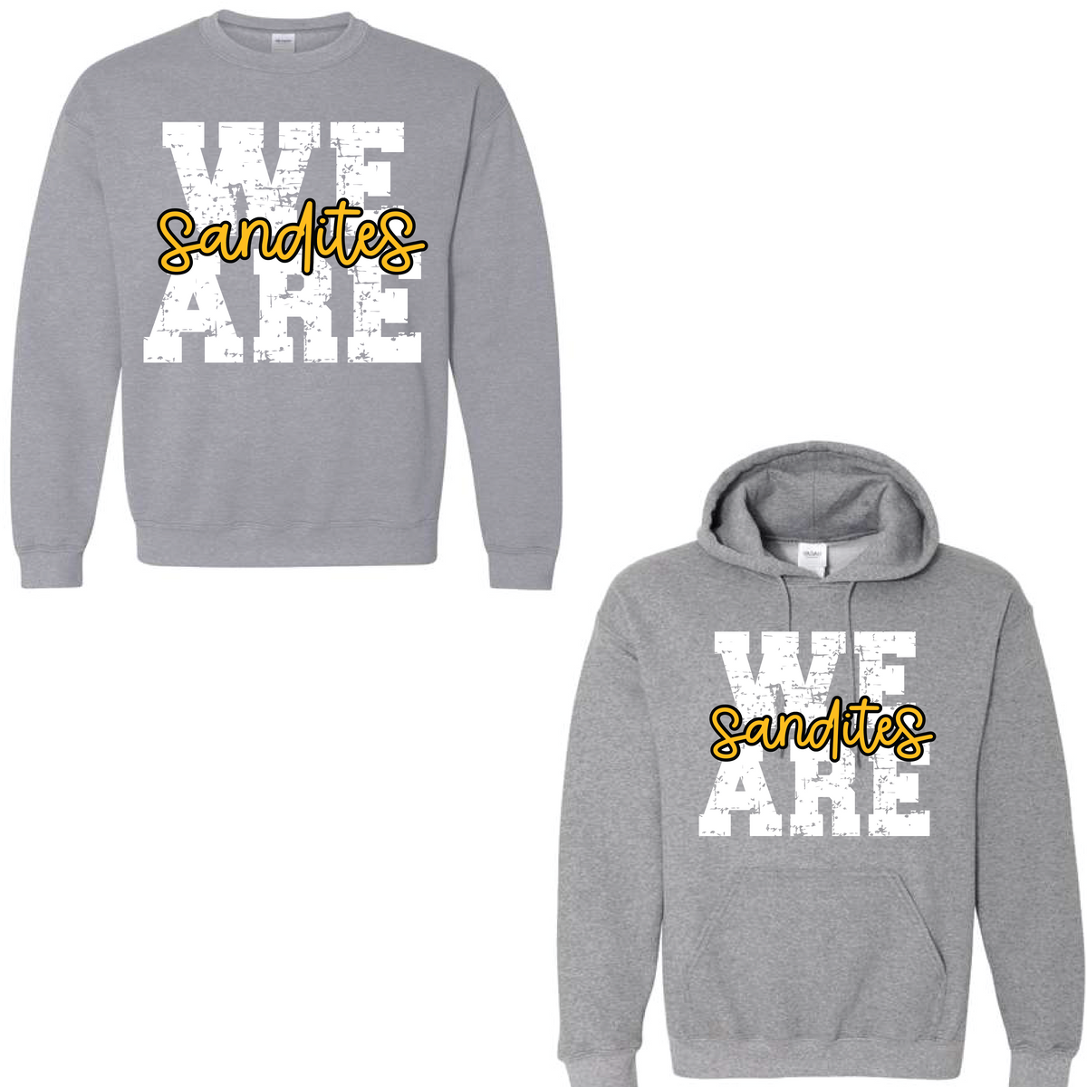WE ARE SANDITES GRAY HOODIE/SWEATSHIRT
