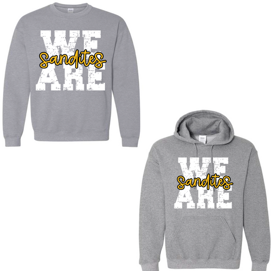 WE ARE SANDITES GRAY HOODIE/SWEATSHIRT