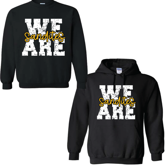 WE ARE SANDITES BLACK HOODIE/SWEATSHIRT